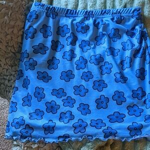 Blue Floral Women's Skirt